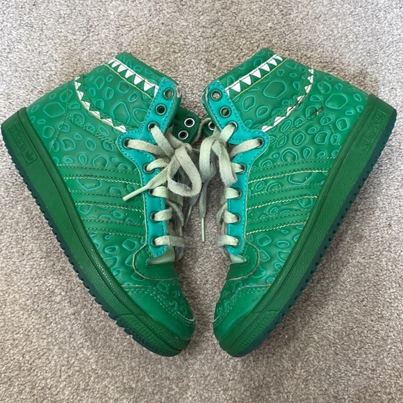 Adidas X Disney Pixar Toy Story Rex Green Dinosaur High Top Sneakers Size 1 - Picture 3 of 8